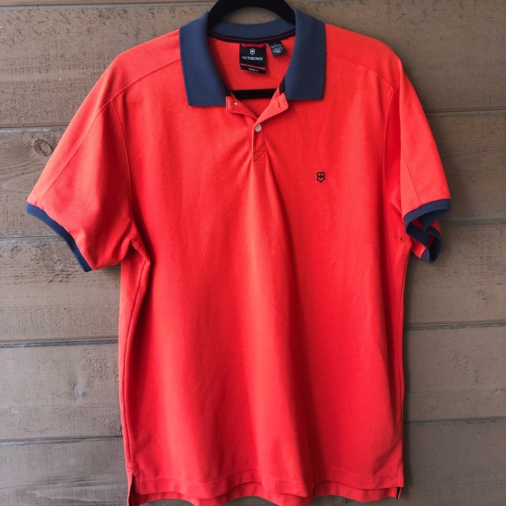 Men’s Victorinox red and navy polo